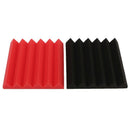 6Pcs 30X30X5Cm Wedge Sound Insulation Studio Foam Red/Black Studio Foam MusiG1S9