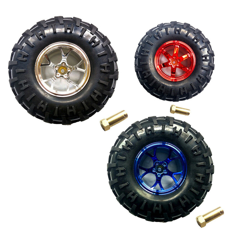 130mm Plating Hub Wheel Rims with Soft Rubber Tires for RC 1:10 On Road Car