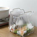Portable Kitchen Folding Garbage Plastic Bag Holder Trash Rack Stainless Steel