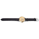 Hot Mechanical Analog Skeleton Golden Dial Mens Sport Leather Wrist Watch G
