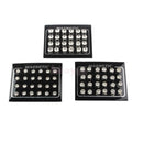 12 Pairs Magnetic Round Crystal Women Girl Clip On Magnet Ear Stud Earrings