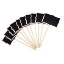 10x Wooden Blackboard Chalkboard with Stick Plant Price Tags Message Boards