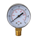 Low Pressure Gauge for Fuel Oil Air Gas 0/15 PSI 0/1 Bar 1/4 BSPT Brass Wetted