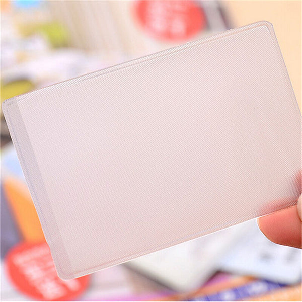 10X PVC Credit Card Holder Protect ID Card Business Card Cover Clear Frosted Z