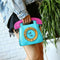 Telephone Shaped Women Retro Cross Body Bag PU Leather Clutch Purse Chain B V1R2