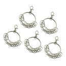5pcs Large Hoop Ring Keychain Key Rings with Split Ring Keyring Organizer