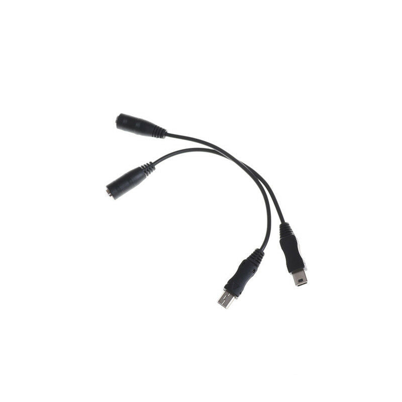 Mini USB Male to 3.5mm Jack Female Audio Cable Cord Adapter Headphone EarphoneJR