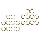 20pcs Brass Round Split Key Chain Rings Key Holder Loop Craft 12mm 25mm