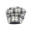 Casual Caps Beret Female Autumn and Winter Outdoor Hat Lattice Octagonal Ca
