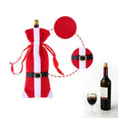 1pc Christmas Non-woven Belt Buckle Wine Bottle Cover Bag Party Table Decoration