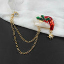 Fashion Brooch Rhinestone Bells Snowman Badges Jacket Xmas Gift (Style 2) A