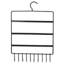 Wall Earring Organizer Hanging Holder Necklace Display Rack Holder (Black)