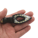 1X Bendable Motorcycle Led Turn Signal Lights Indicator Blinker Lamp Amb JR