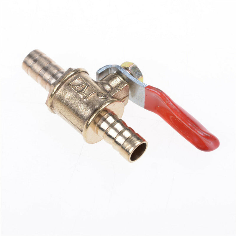 6mm  Hose Barb Inline Brass Water/Air Gas Fuel Line Shut-off Ball Valve W fz