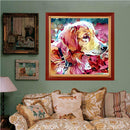 5D Round Diamond Dog Painting Mosaic Embroidery DIY Craft Cross Stitch Kit
