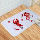 Blood Bath Mat Footprints Rugs Towel Bath Floor Mat Horror Halloween Bloody D0E0