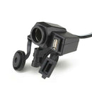 12V Motorcycle USB Charger Cigarette Lighter Waterproof Power Ports Outlet New
