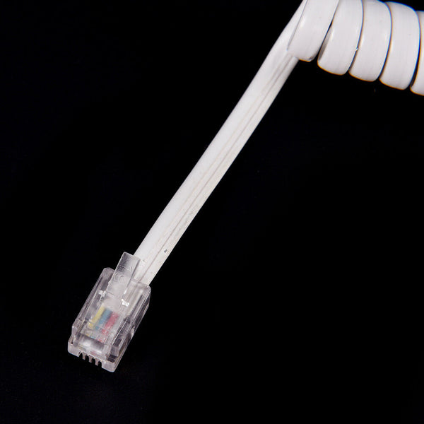 6.5FT Telephone Handset Phone Extension Cord Curly Coil Line Cable Wire ME