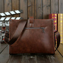 Men's Leather Shoulder Bag Messenger Crossbody Tablet Bags Handbag Satchel