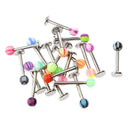 lot 20 Stainless Steel Ball Top Lip Stud Tragus Ear Rings  Bars Labret