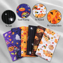 Pre-Cut Halloween Cotton Fabrics Kit Pumpkin Sewing Decorative DIY Curtains