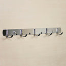 Chrome Double-deck 5 Hook Wall Hanger Coat Hat Towel Rack Bathroom Bedroom