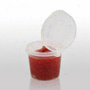100Pcs Small Plastic Sauce Cups Foods Storage Containers Clear Boxes+Lids J K4Z4