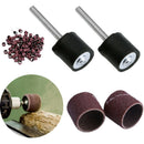 100pc Refills Grit Sanding Paper Bands 1/2" Drum & 2pc Mandrel For Rotary Tool