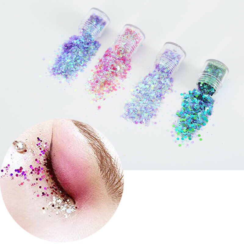 1/Set 8 Color Color Nails Sequins Glitter Sequins Eyeshadow Body Facial Shi N6O7