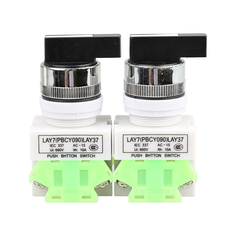 2pcs ON/OFF/ON Rotary Three Position Selector Switch Power Ignition LAY37