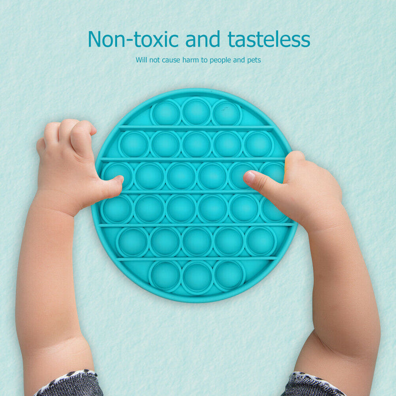 Push Bubble Fidget Sensory Toys Relief Stress Squeeze Toys (Light Blue)