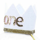 Baby Boy Girl First Birthday Hat Crown Numbers Headband Tiara Party Photo P Z6T3