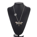 2Pcs Gears Metal Cog Necklace Dragonfly Pendant Steampunk Style for Unisex