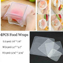 4pcs Set Reusable Silicon Wraps Cover Stretch and Fresh New Food Kitchen St N0U4