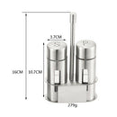 1 Set Spice Pepper Shakers Sugar Salt Condiment Tins Oil Bottle Stainless S L1T1