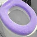 Toilet Closestool Warmer Washable Soft Cloth Seat Lid Cover Pad Bathroom JHES