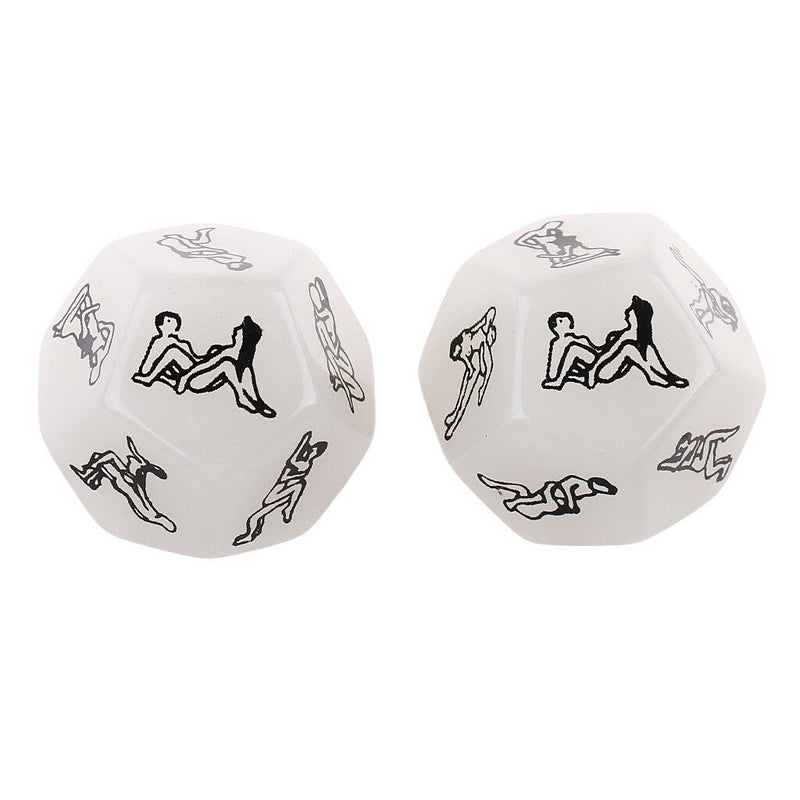 Let Your Roll Decide~D12 Foreplay Dice Game~2 Pieces~Glow in the Dark