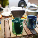 1X Outdoor Camping Folding Portable Coffee Drip Rack Stainless Steel Coff KTK