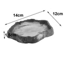 14x12x1.5cm Water Tray Food Container Dish Bowl Feeder for Reptile Turtle