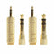 2x 6.35mm 1/4 inch Male plug to 3.5mm 1/8 inch Female Jack Stereo Headphone J6V9