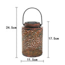 Solar Hanging Lantern Round Hanging Lantern Light Metal Lantern for Outdoor