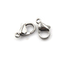 10Pcs Stainless Steel Lobster Clasp Fit Chain Bracelet Jewelry Finding SilverME