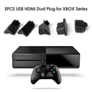 5pcs Game Console USB HDMI Dustproof Plug Cover Cap Kit for XBOX Series S X