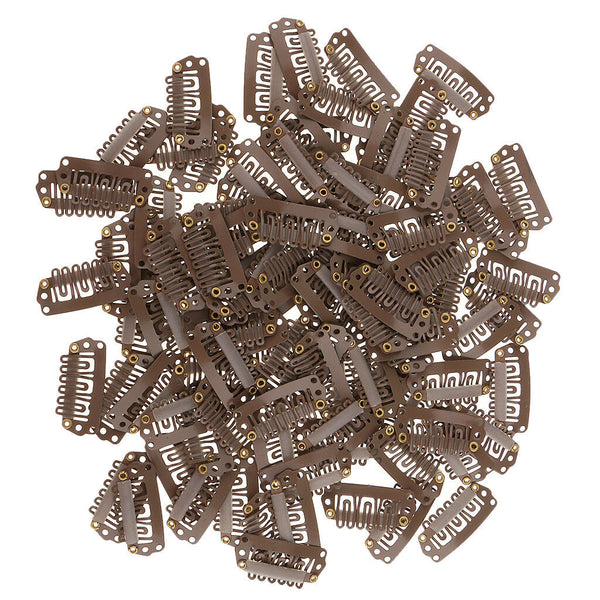 200pcs 28mm Metal Snap Clips for Hair Extensions Clip-on Wigs Weft Hairpiece