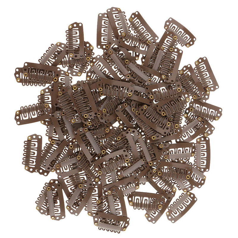 200pcs 28mm Metal Snap Clips for Hair Extensions Clip-on Wigs Weft Hairpiece