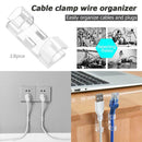 16pcs Cable Clip Wire Organizer Ties Fixer Fastener Holder Work Desktop (L)
