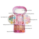 Kids Washable Makeup Kit, 3 Layers Fold Out Make Up Palette with Mirror for