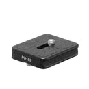 PU-50 Schnellwechselplatte 50 x 38 x 10 mm Schwarzes J3B2 Aluminium-Fotogra