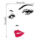 1Pcs Sexy Eyelashes Red Lips Wall Stickers Living Room Bedroom Decoration De Nw
