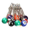 16x billiard ball key chain key ring J2U6